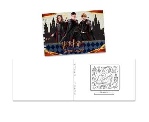 Caderno para Colorir 15x21cm Capa Mole Harry Potter