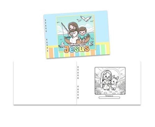 Caderno para Colorir 15x21cm Capa Mole Jesus