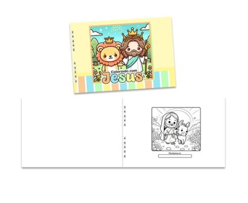 Caderno para Colorir 15x21cm Capa Mole Jesus