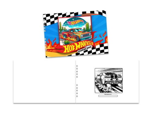 Caderno para Colorir 15x21cm Capa Mole Hot Wheels