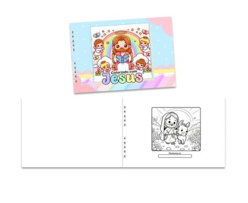Caderno para Colorir 15x21cm Capa Mole Jesus