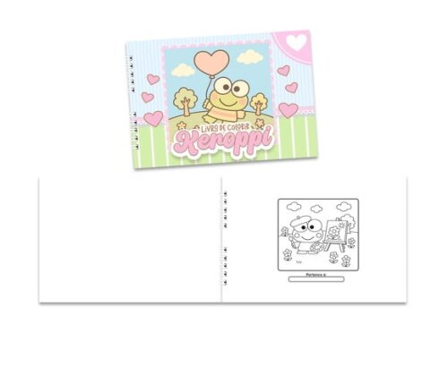Caderno para Colorir 15x21cm Capa Mole Keroppi