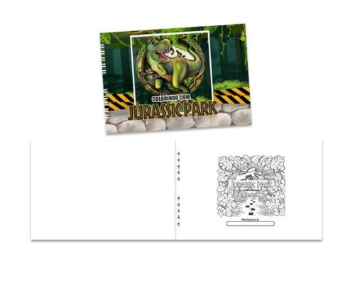 Caderno para Colorir 15x21cm Capa Mole Jurassic Park