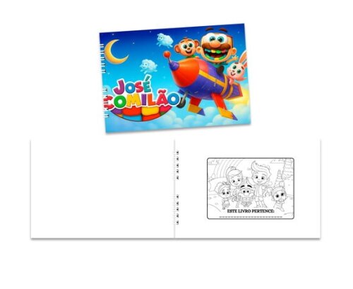 Caderno para Colorir 15x21cm Capa Mole José Comilão