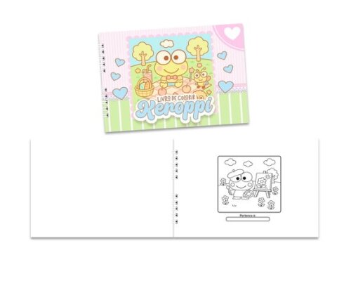 Caderno para Colorir 15x21cm Capa Mole Keroppi