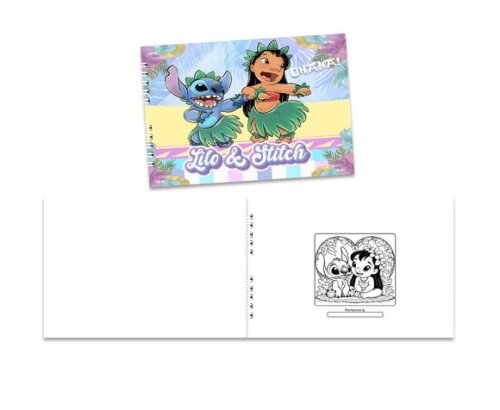 Caderno para Colorir 15x21cm Capa Mole Lilo e Stitch