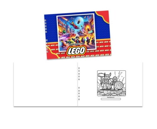 Caderno para Colorir 15x21cm Capa Mole Lego