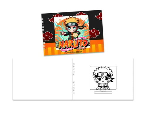 Caderno para Colorir 15x21cm Capa Mole Naruto