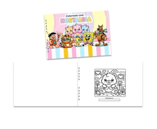 Caderno para Colorir 15x21cm Capa Mole Nostalgia