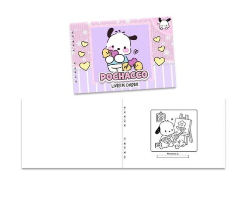 Caderno para Colorir 15x21cm Capa Mole Pochacco
