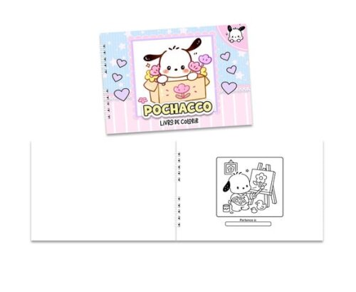 Caderno para Colorir 15x21cm Capa Mole Pochacco