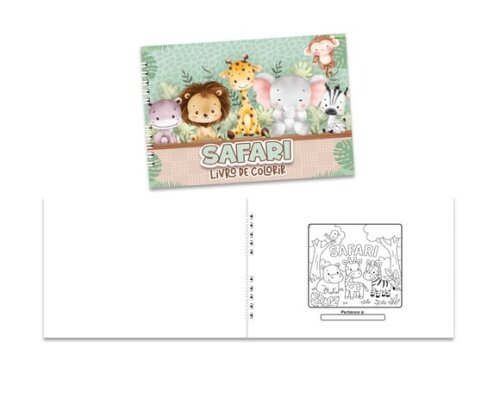 Caderno para Colorir 15x21cm Capa Mole Safari