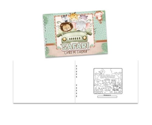 Caderno para Colorir 15x21cm Capa Mole Safari
