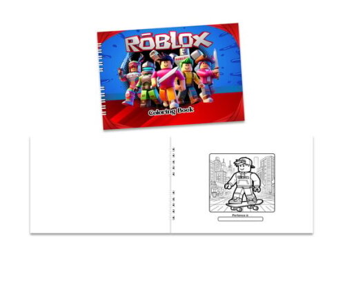 Caderno para Colorir 15x21cm Capa Mole Roblox Menino