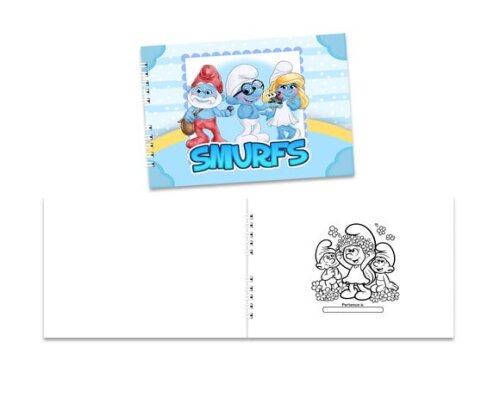Caderno para Colorir 15x21cm Capa Mole Smurfs