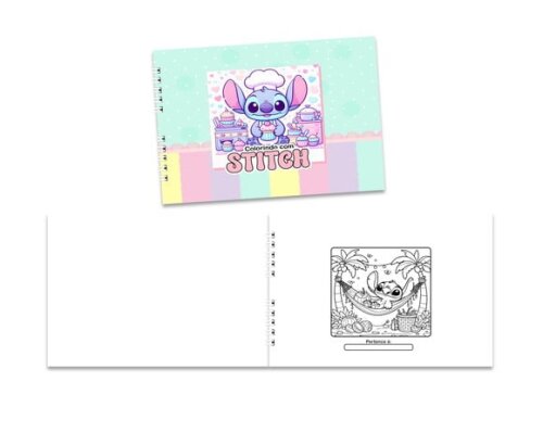 Caderno para Colorir 15x21cm Capa Mole Stitch