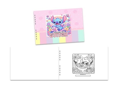 Caderno para Colorir 15x21cm Capa Mole Stitch