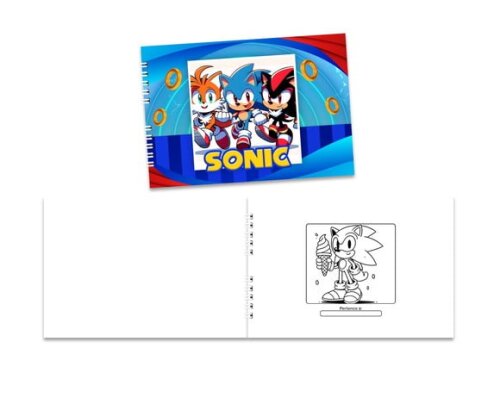 Caderno para Colorir 15x21cm Capa Mole Sonic