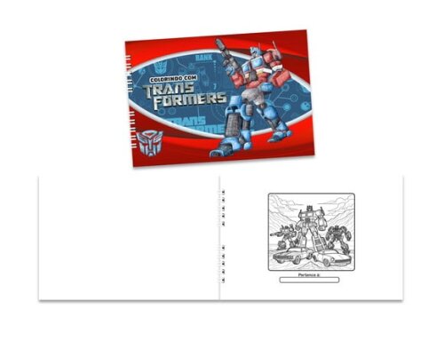 Caderno para Colorir 15x21cm Capa Mole Transformers