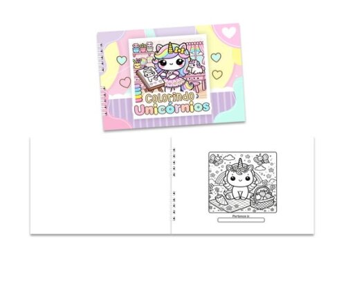 Caderno para Colorir 15x21cm Capa Mole Unicórnio