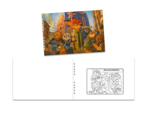 Caderno para Colorir 15x21cm Capa Mole Zootopia 2