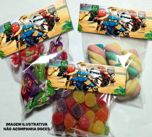 Lapela com Saquinho Ninjago Não Acompanha Doces