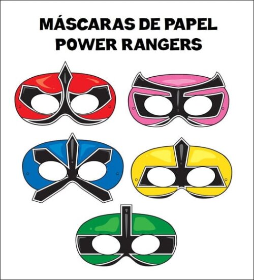 Máscara de Papel Power Rangers