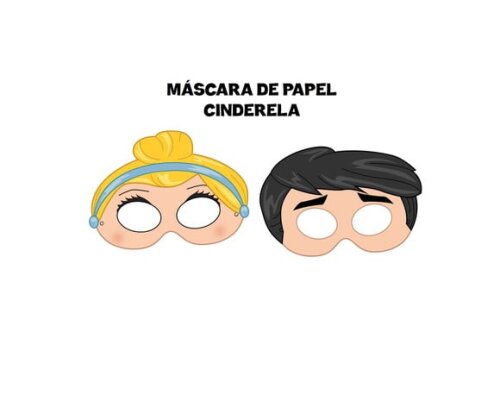 Máscaras de Papel Cinderela