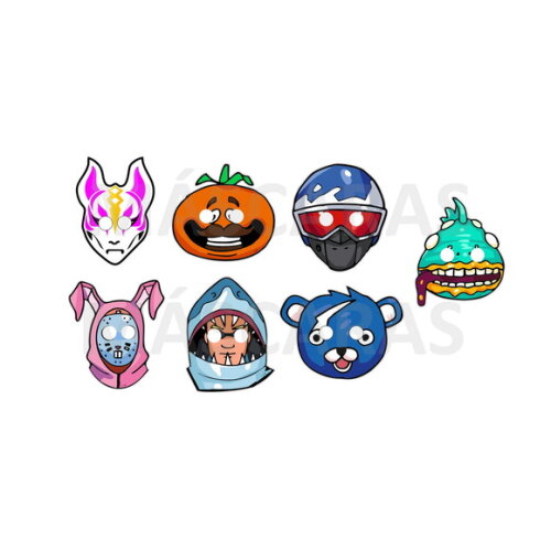 Máscaras de Papel Fortnite
