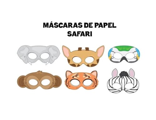 Máscaras de Papel Safari