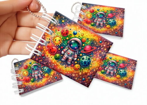 Mini Livro de Colorir 6x8cm Astronauta