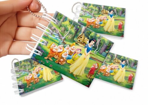 Mini Livro de Colorir 6x8cm Branca de Neve