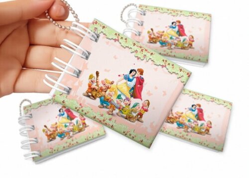 Mini Livro de Colorir 6x8cm Branca de Neve