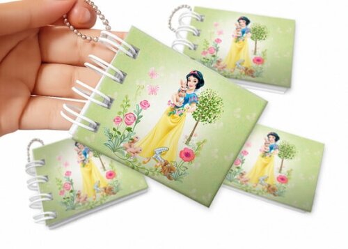 Mini Livro de Colorir 6x8cm Branca de Neve