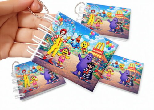 Mini Livro de Colorir 6x8cm Mc Donalds
