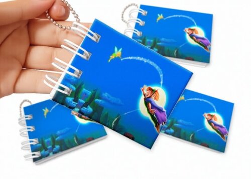 Mini Livro de Colorir 6x8cm Peter Pan e Sininho