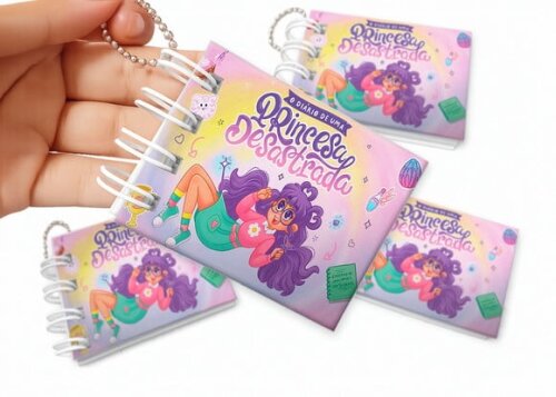 Mini Livro de Colorir 6x8cm Princesa Desastrada