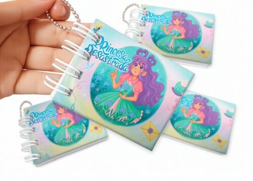 Mini Livro de Colorir 6x8cm Princesa Desastrada