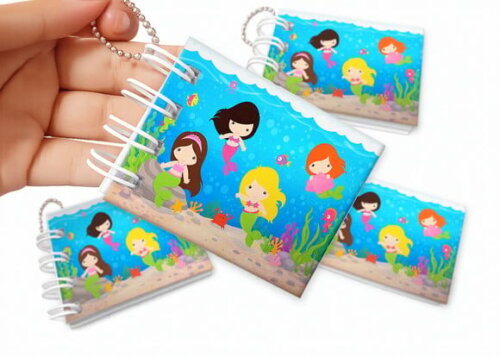 Mini Livro de Colorir 6x8cm Sereias