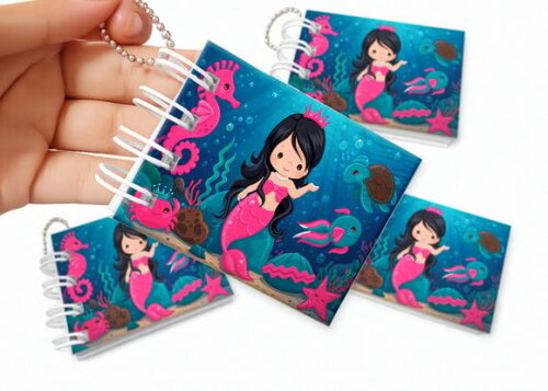 Mini Livro de Colorir 6x8cm Sereias