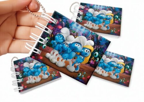Mini Livro de Colorir 6x8cm Smurfs