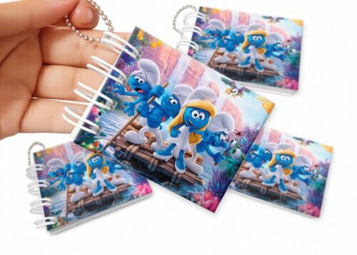 Mini Livro de Colorir 6x8cm Smurfs