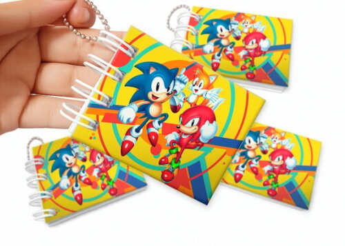 Mini Livro de Colorir 6x8cm Sonic