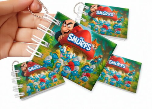 Mini Livro de Colorir 6x8cm Smurfs