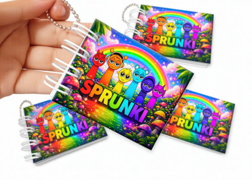 Mini Livro de Colorir 6x8cm Sprunki