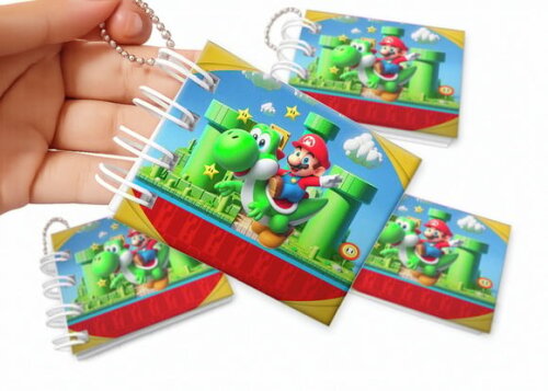 Mini Livro de Colorir 6x8cm Super Mario Bros