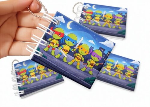 Mini Livro de Colorir 6x8cm Tartarugas Ninja