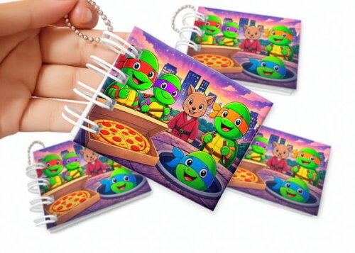 Mini Livro de Colorir 6x8cm Tartarugas Ninja