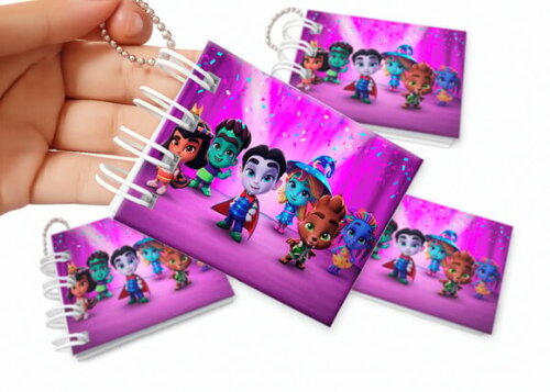 Mini Livro de Colorir 6x8cm Super Monstros em Ação