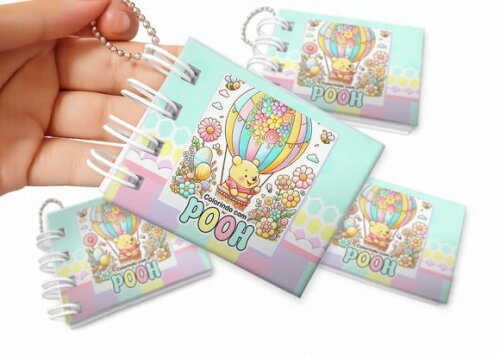 Mini Livro de Colorir 6x8cm Ursinho Pooh